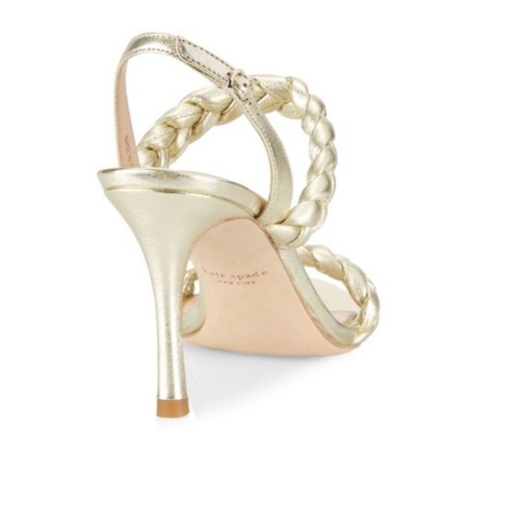 Kate Spade Saffron Metallic Leather Slingback Sandal - Picture 2 of 3